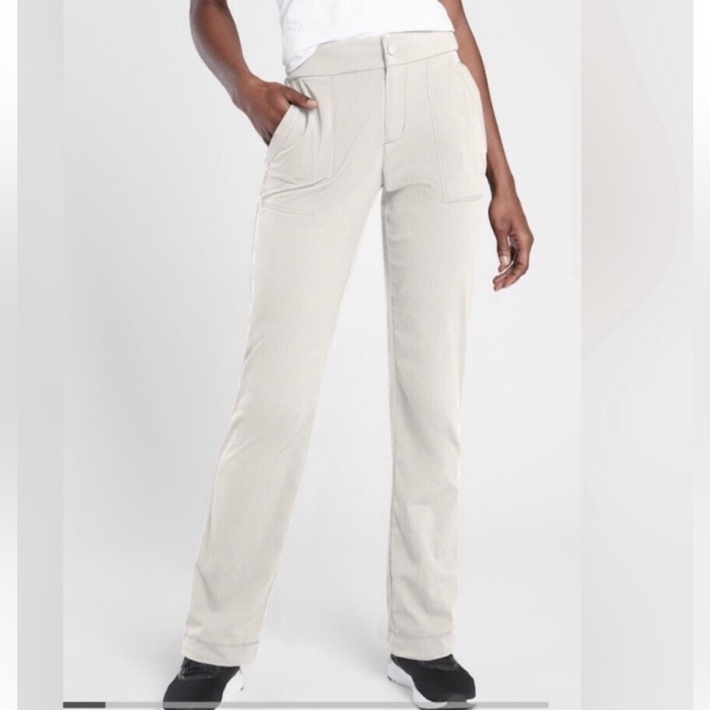 Athleta Trekkie hike pants pants , beige /cream color size 10